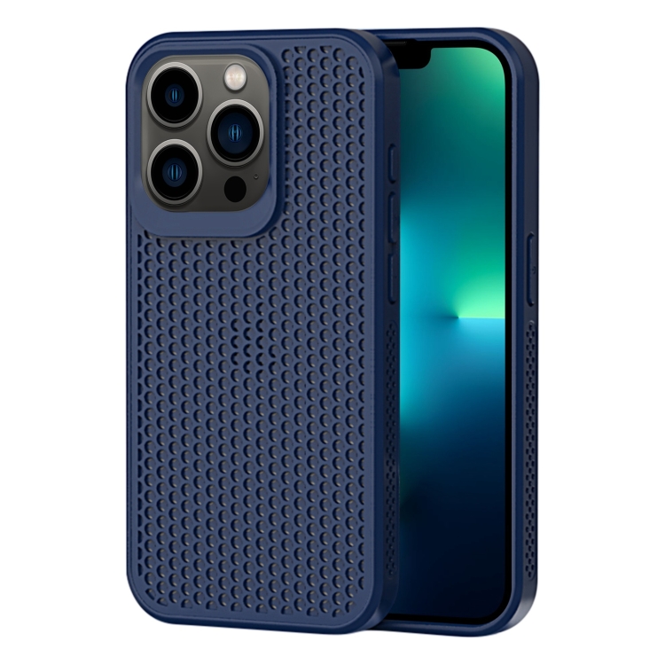 

For iPhone 13 Pro Max Heat Dissipation Phone Case(Dark Blue)