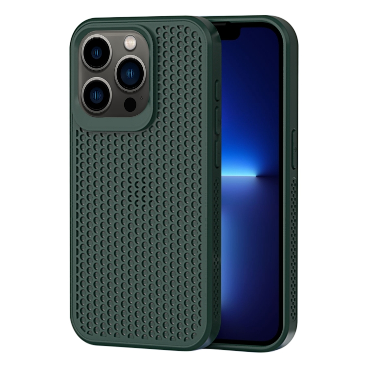 

For iPhone 13 Pro Heat Dissipation Phone Case(Dark Green)