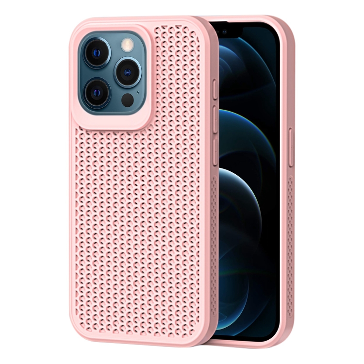 

For iPhone 12 Pro Max Heat Dissipation Phone Case(Pink)