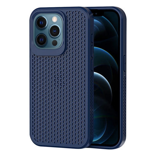 

For iPhone 12 Pro Max Heat Dissipation Phone Case(Dark Blue)