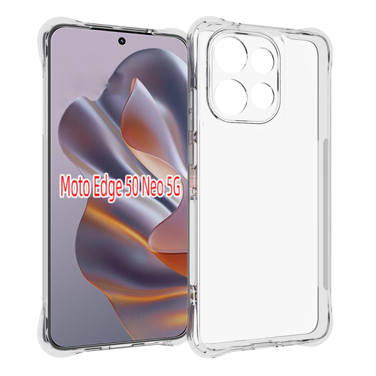 

For Motorola Edge 50 Neo 5G Shockproof Non-slip Thickening TPU Phone Case(Transparent)