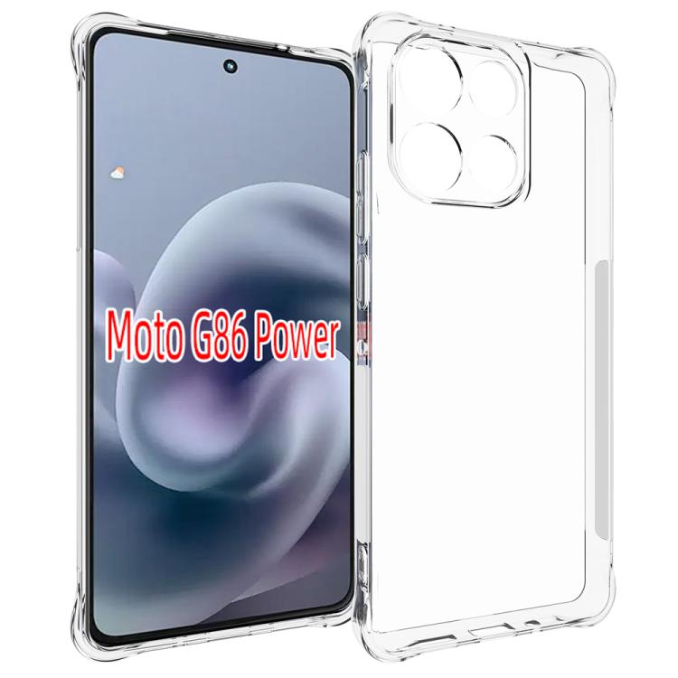 

For Motorola Moto G86 Power Shockproof Non-slip Thickening TPU Phone Case(Transparent)
