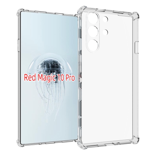 For ZTE nubia Red Magic 10 Pro Shockproof Non-slip Thickening TPU Phone Case(Transparent)