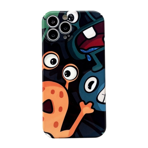 

For iPhone 15 Pro Precise Hole Glossy PC Phone Case(Cute Monster)