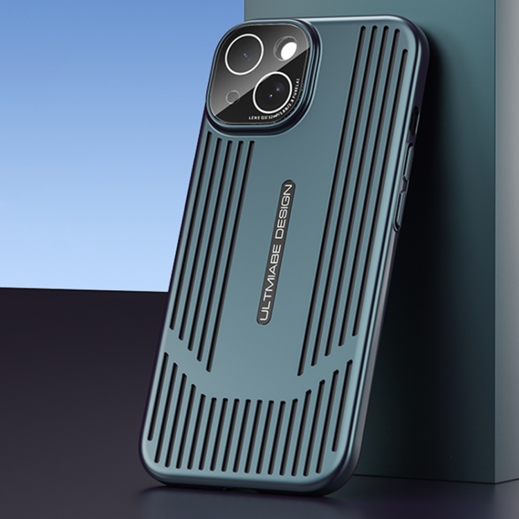 

For iPhone 14 Ice Sense Heat Dissipation Electroplating Frosted Phone Case(Dark Blue)