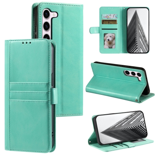 

For Samsung Galaxy S23 5G Simple 6-Card Wallet Leather Phone Case(Green)