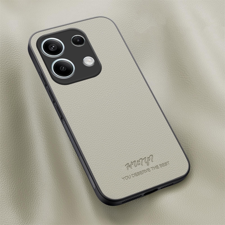 

For Redmi Note 13 Pro 4G HUIYI Leather Magnetic Phone Case(White)