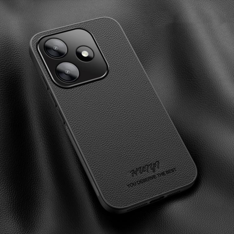 

For Redmi 13 4G / Xiaomi Poco M6 4G HUIYI Leather Magnetic Phone Case(Black)