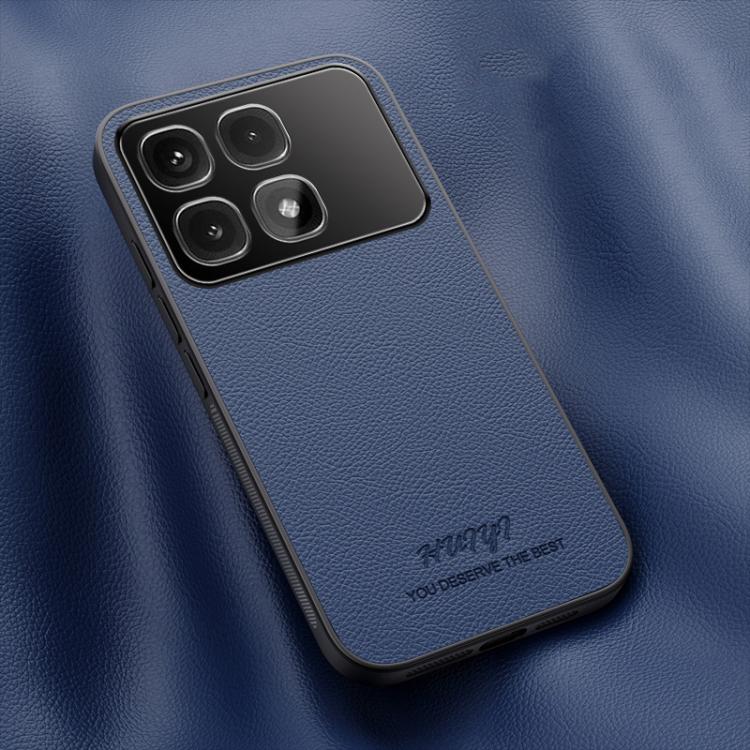 

For Redmi K70 Ultra HUIYI Leather Magnetic Phone Case(Blue)