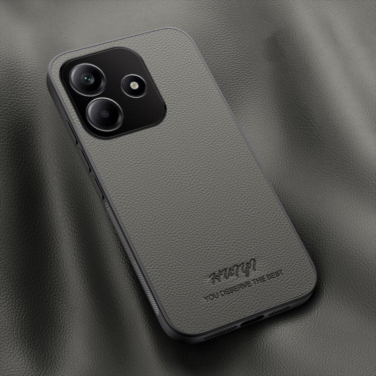 

For Redmi Note 14 5G HUIYI Leather Magnetic Phone Case(Grey)