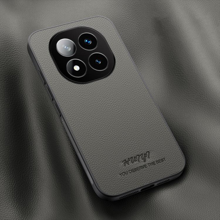 

For Redmi Note 14 Pro 5G HUIYI Leather Magnetic Phone Case(Grey)