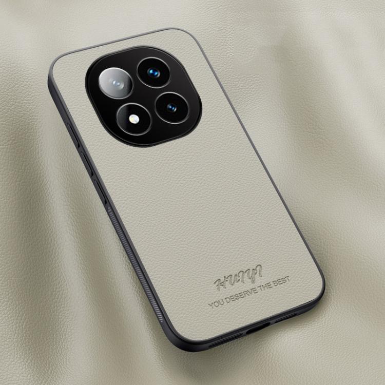 

For Redmi Note 14 Pro 5G HUIYI Leather Magnetic Phone Case(White)
