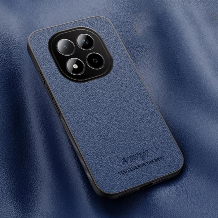 For Redmi Note 15 Pro+ 5G Global 163.3mm HUIYI Leather Magnetic Phone Case(Blue)