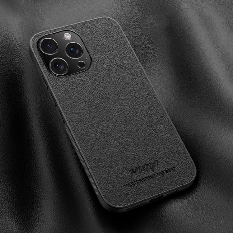 

For iPhone 16 Pro Max HUIYI Leather Magnetic Phone Case(Black)