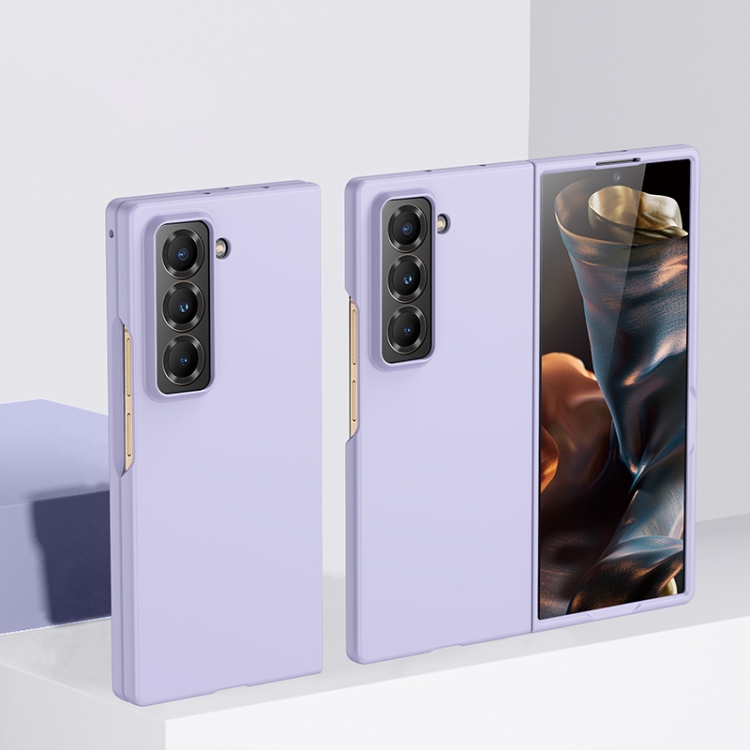 For Samsung Galaxy Z Fold Special Skin Feel PC Full Coverage Shockproof Phone Case(Sakura Purple)
