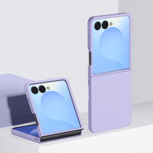 

For Samsung Galaxy Z Flip7 Skin Feel PC Full Coverage Shockproof Phone Case(Sakura Purple)