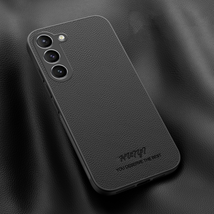 

For Samsung Galaxy S23+ 5G HUIYI Leather Magnetic Phone Case(Black)