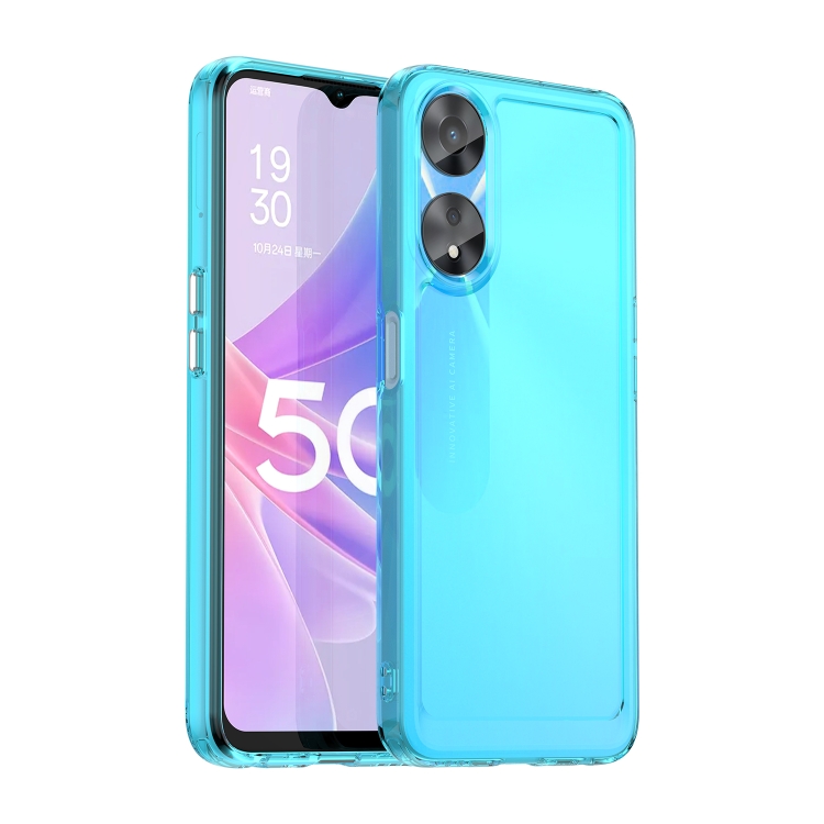 

For OPPO A2X Candy Series TPU Phone Case(Transparent Blue)