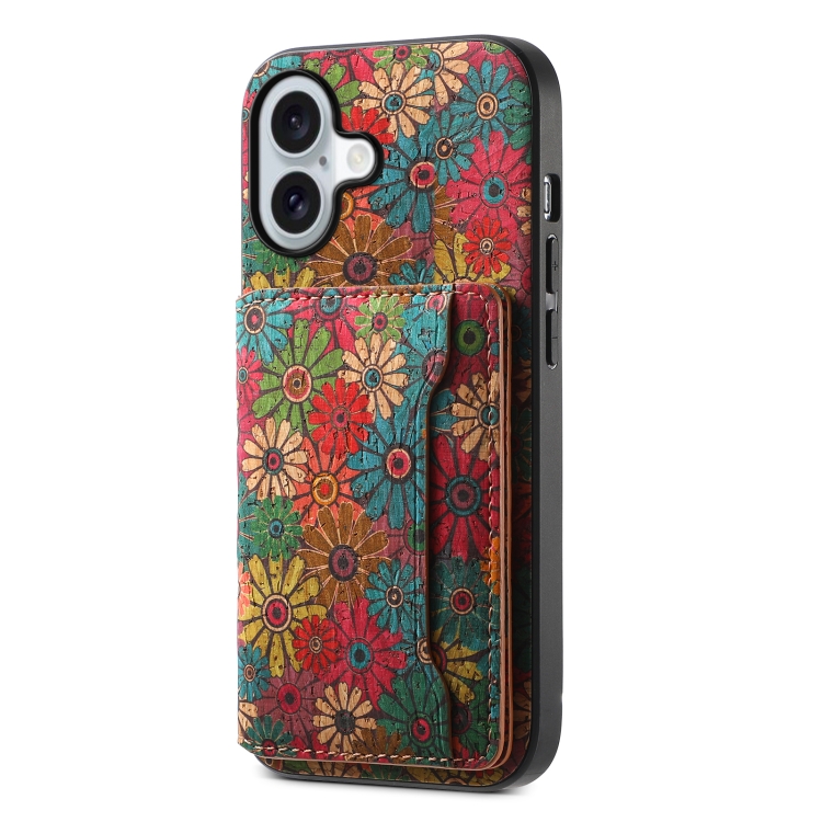 

For iPhone 16 Plus Card Slot Holder Phone Case(Spring Green)