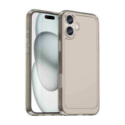 

For iPhone 16 Plus Candy Series TPU Phone Case(Transparent Grey)