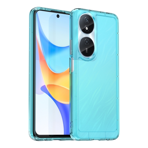 

For Honor 90 Smart Candy Series TPU Phone Case(Transparent Blue)