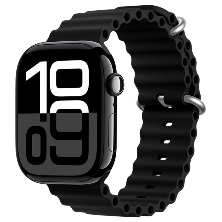 For Apple Watch Series 10 46mm ZGA Ocean Silicone Watch 