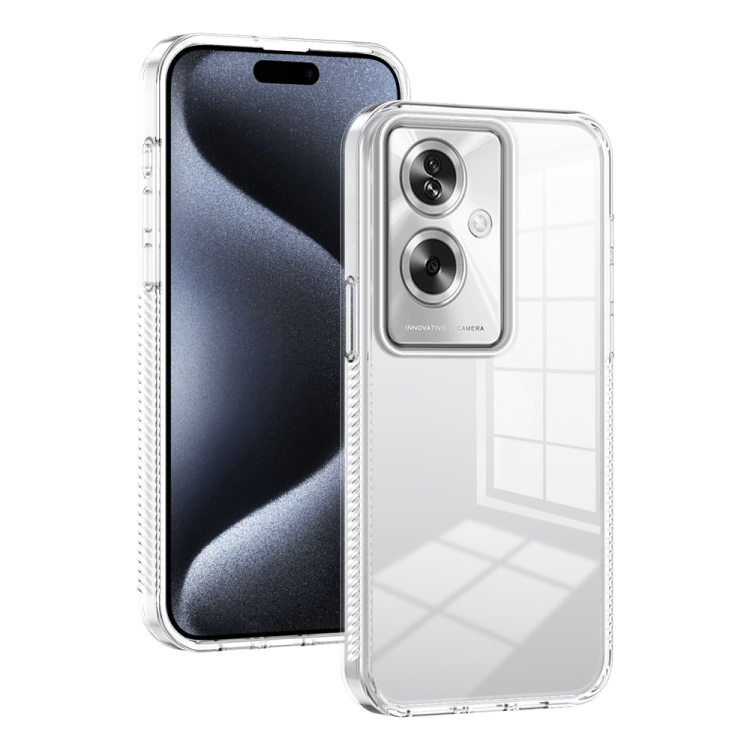 

For OPPO A79 5G 2.5mm Anti-slip Clear Acrylic Hybrid TPU Phone Case(Transparent)