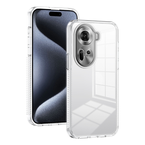

For OPPO Reno11 5G Global 2.5mm Anti-slip Clear Acrylic Hybrid TPU Phone Case(Transparent)