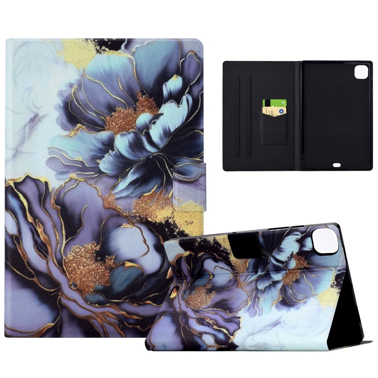 

For iPad Pro 11 2022 / 2021 / 2020 Voltage Painted Smart Leather Tablet Case(Peony)
