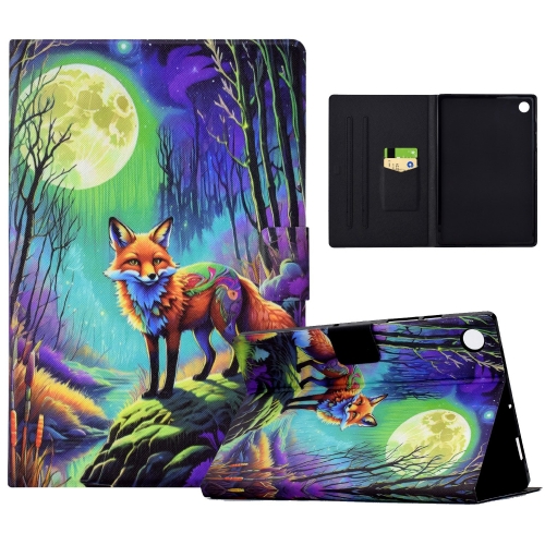 

For Samsung Galaxy Tab A8 X200 Voltage Painted Smart Leather Tablet Case(Moonlight Fox)