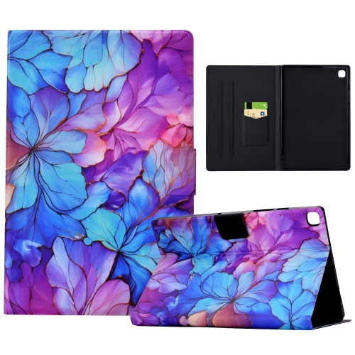 

For Samsung Galaxy Tab A7 2020 T500 Voltage Painted Smart Leather Tablet Case(Petals)