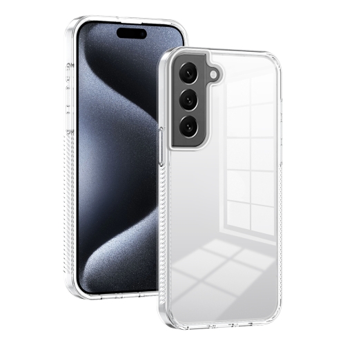 For Samsung Galaxy S22+ 5G 2.5mm Anti-slip Clear Acrylic Hybrid TPU Phone Case(Transparent) 6 stuks clear acryl 30mm diamond shape knop kast drawer pull handle knoppen gloednieuwe knoppen en kandles voor meubels lades