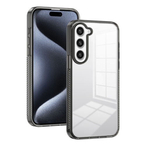 For Samsung Galaxy S23+ 5G 2.5mm Anti-slip Clear Acrylic Hybrid TPU Phone Case(Black)