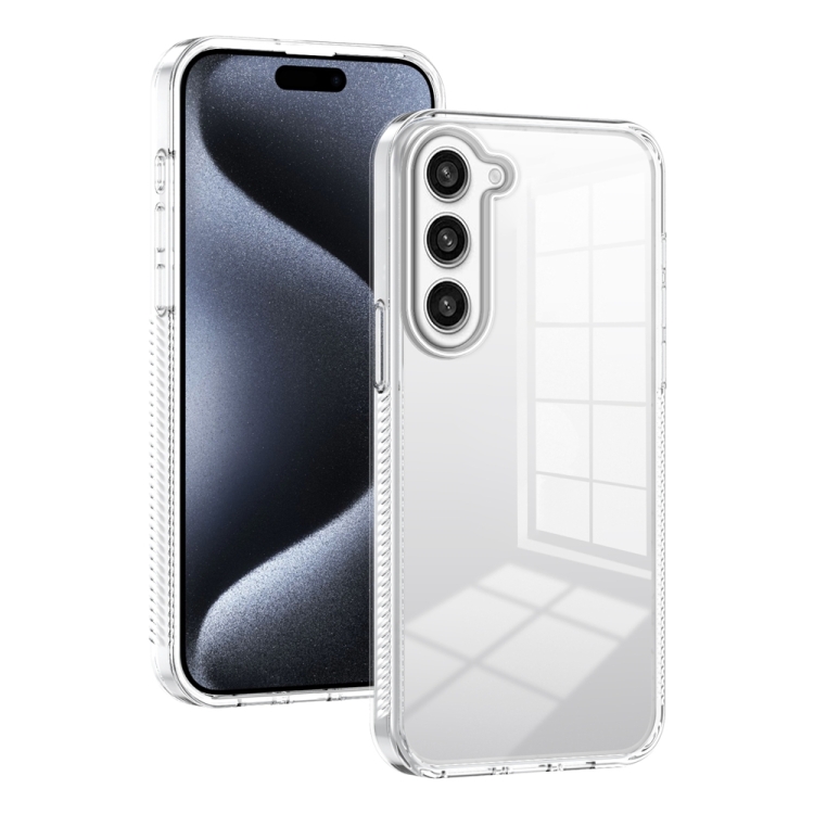 

For Samsung Galaxy S23+ 5G 2.5mm Anti-slip Clear Acrylic Hybrid TPU Phone Case(Transparent)