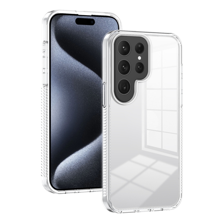 

For Samsung Galaxy S23 Ultra 5G 2.5mm Anti-slip Clear Acrylic Hybrid TPU Phone Case(Transparent)