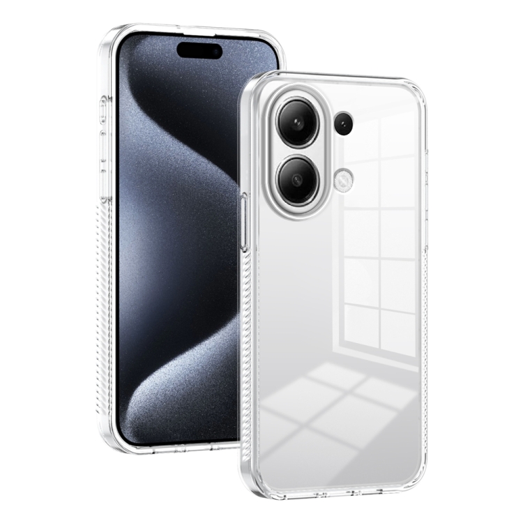 

For Xiaomi Redmi Note 13 4G Anti-slip Clear Acrylic Hybrid TPU Phone Case(Transparent)