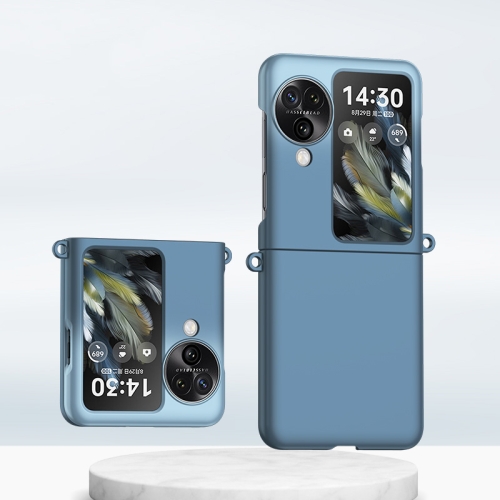 

For OPPO Find N3 Flip Gradient Color Skin Feel PC Full Coverage Shockproof Phone Case(Gradient Blue)