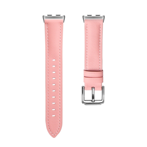 For Honor Band 9 Genuine Leather Watch Band(Pink) смарт часы havit m9016 pro smart watch gold pink