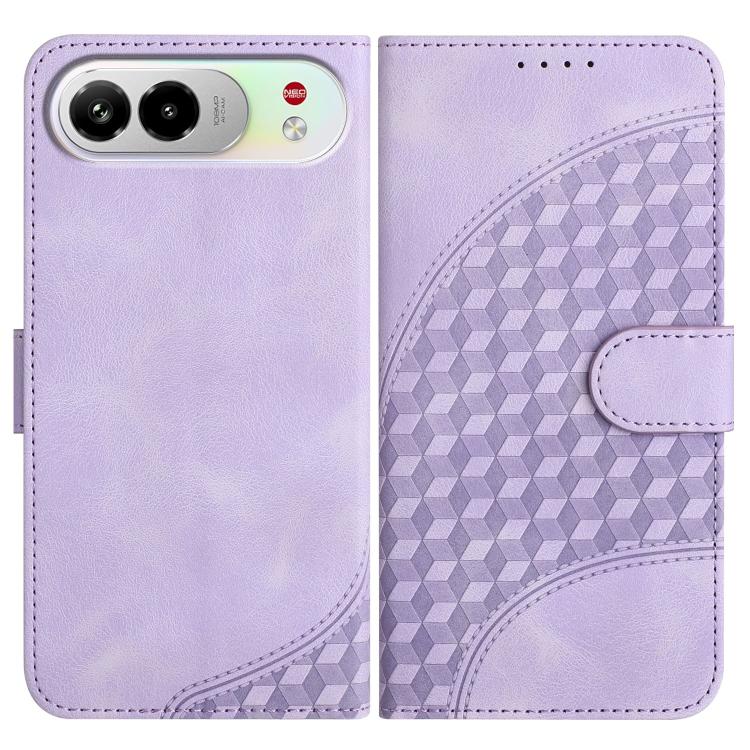 For ZTE nubia Air Pro 5G Elephant Head Embossed Phone Leather Case with Lanyard(Light Purple)