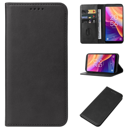 

For TCL 501 Magnetic Closure Leather Phone Case(Black)