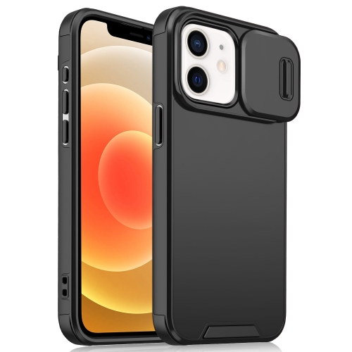 

For iPhone 12 / 12 Pro Sliding Camshield TPU + PC Phone Case(Black)