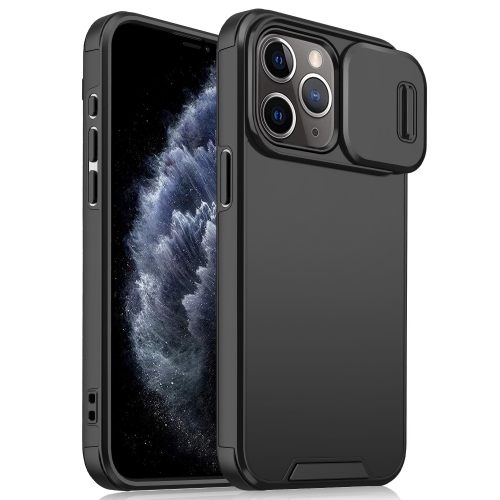 

For iPhone 11 Pro Max Sliding Camshield TPU + PC Phone Case(Black)