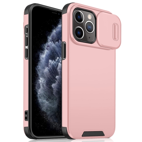 

For iPhone 11 Pro Max Sliding Camshield TPU + PC Phone Case(Pink)
