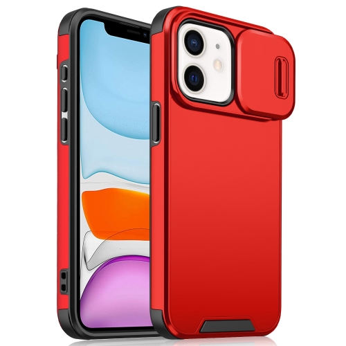 

For iPhone 11 Sliding Camshield TPU + PC Phone Case(Red)