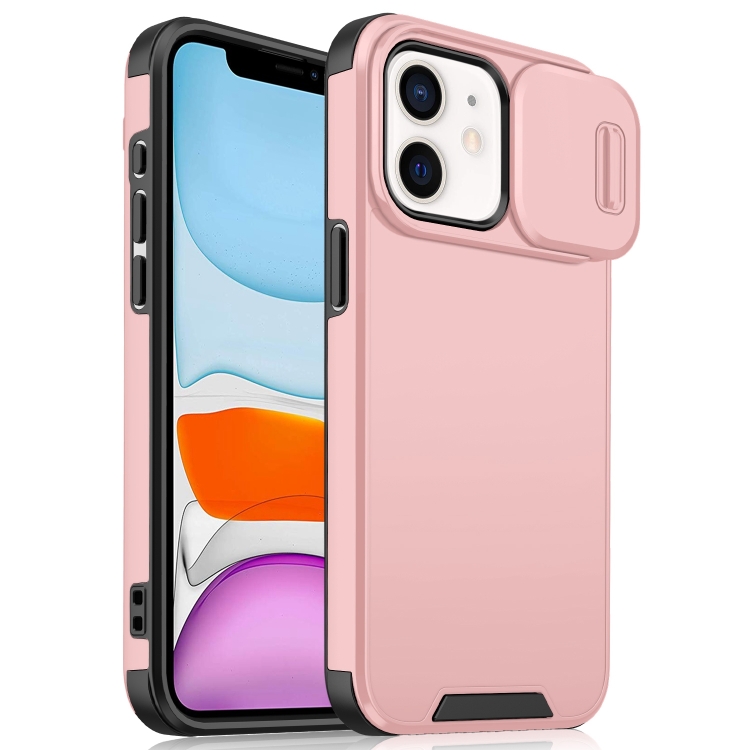 

For iPhone 11 Sliding Camshield TPU + PC Phone Case(Pink)