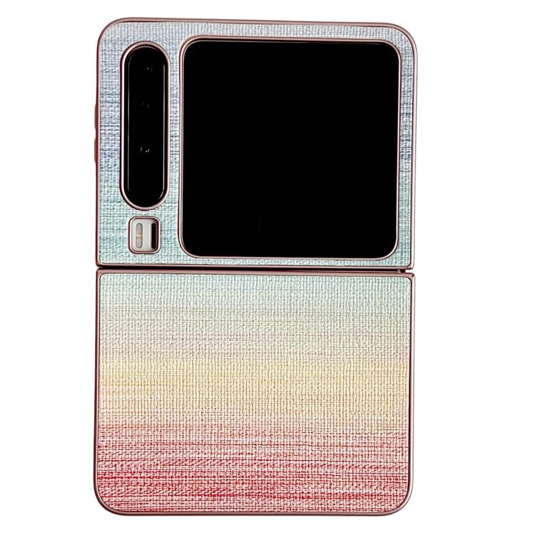 

For Huawei Pura X Illusory Color Leather Texture PC Phone Case(Pink)