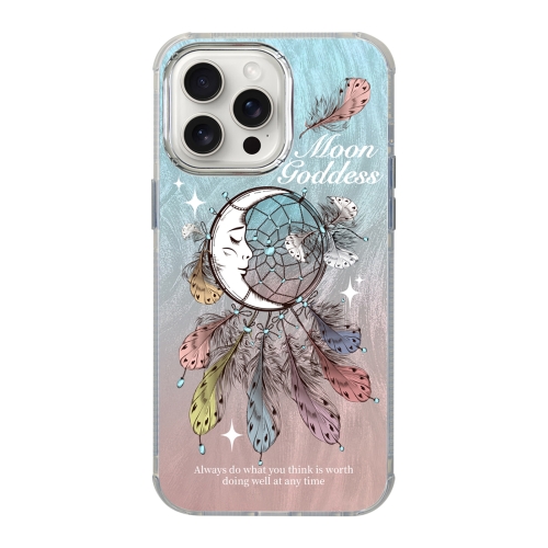 

For iPhone 15 Pro Illustration Pattern Radiation Design Full Coverage Shockproof Phone Case(Wind Chimes)