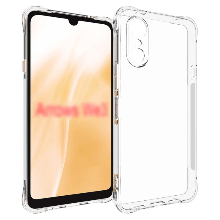 

For Fujitsu Arrows We3 Shockproof Non-slip Thickening TPU Phone Case(Transparent)