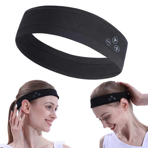 Mucro B01 Turban Style Wireless Bluetooth Headset Sports Headband(Black)