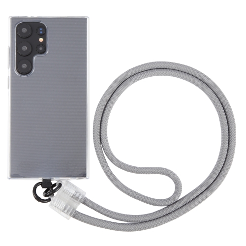 Transparent Buckle Anti-lost Strap Phone Crossbody Long Lanyard(Grey)